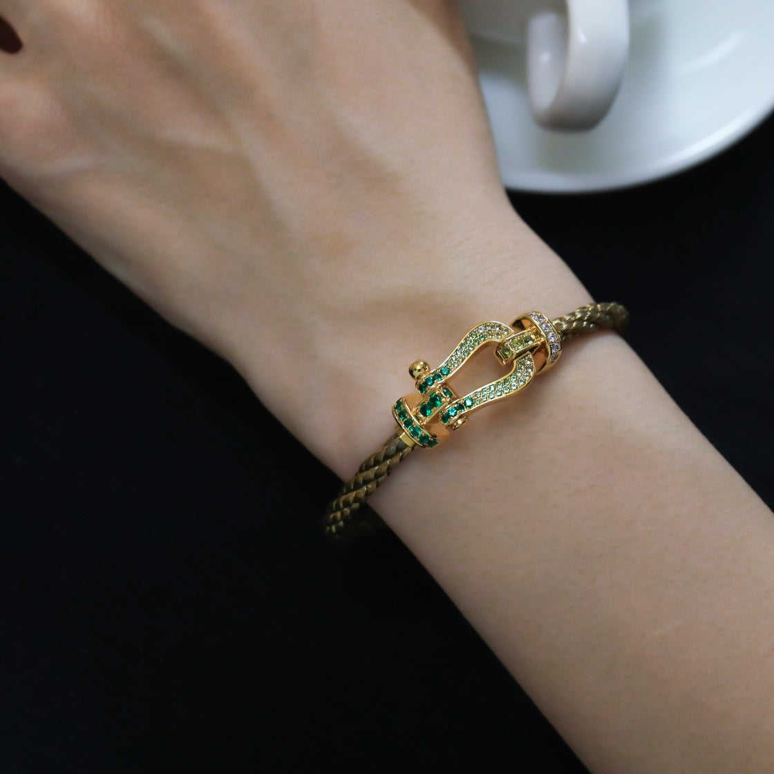 [Regal Jewels]FORCE 10 GOLD GREEN DIAMOND PAVED