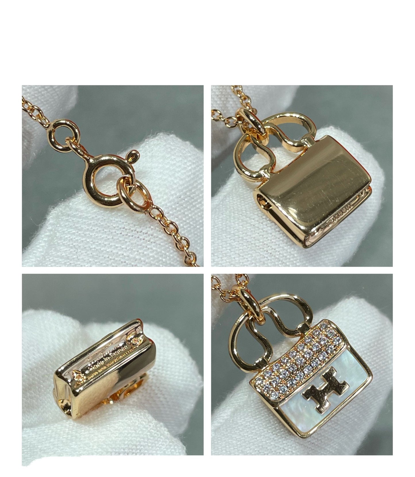 [Regal Jewels]H CIRCE MOISSANITE PENDANT NECKLACE GOLD