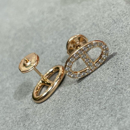 [Regal Jewels]HM FULL DIAMOND PIG NOSE STUD EARRINGS
