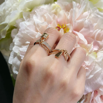 [Regal Jewels]HM KELLY CLOCHETTE DOUBLE RING IN  WITH DIAMONDS