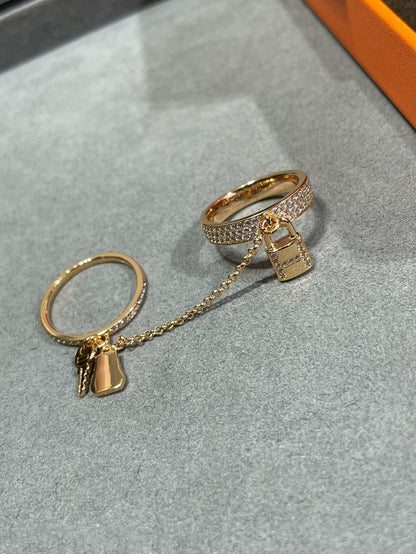[Regal Jewels]HM KELLY CLOCHETTE DOUBLE RING IN  WITH DIAMONDS