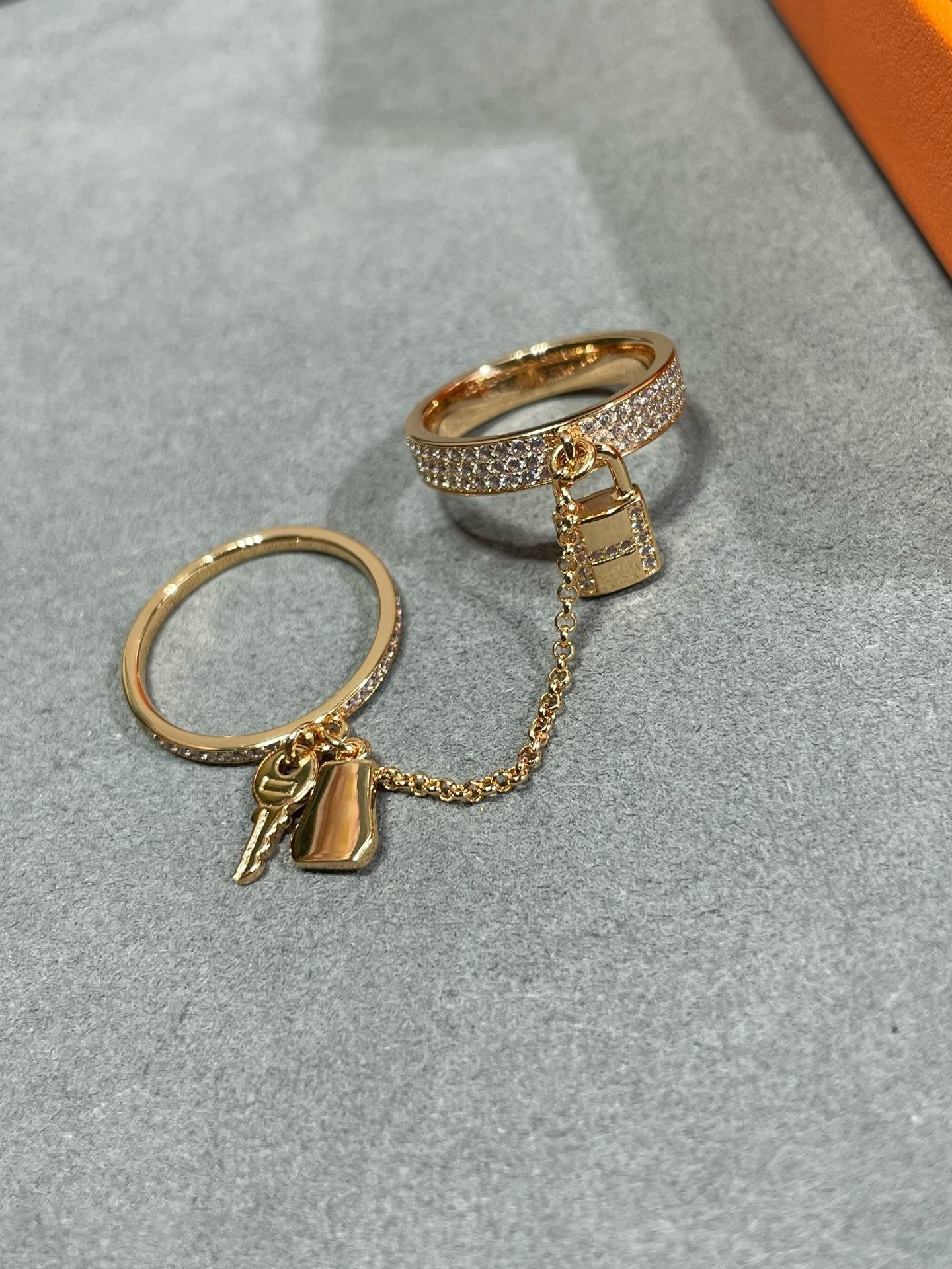 [Regal Jewels]HM KELLY CLOCHETTE DOUBLE RING IN  WITH DIAMONDS
