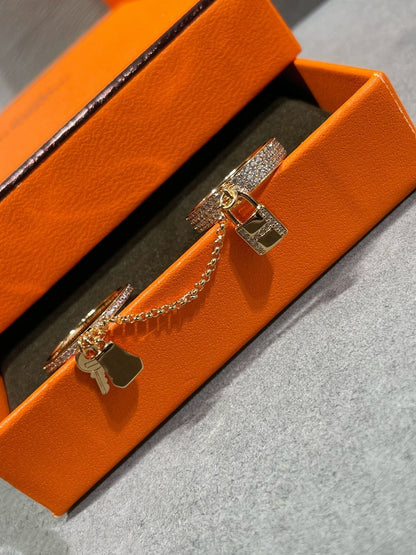 [Regal Jewels]HM KELLY CLOCHETTE DOUBLE RING IN  WITH DIAMONDS