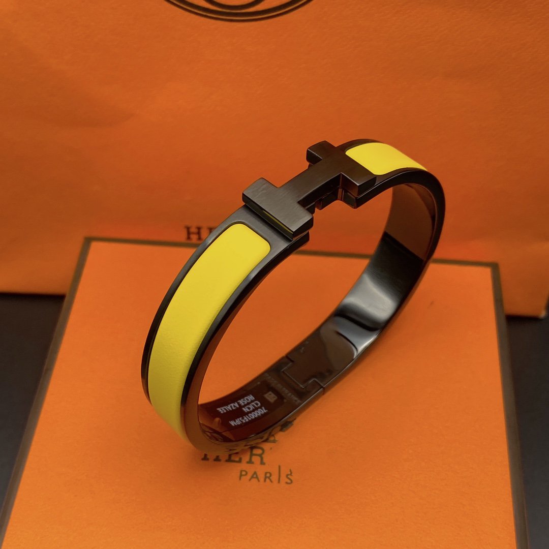 [Regal Jewels]CLIC HM SO BLACK YELLOW BRACELET
