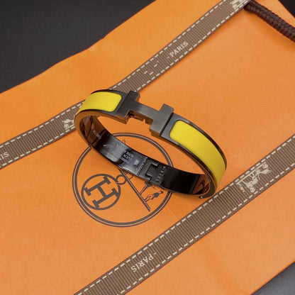 [Regal Jewels]CLIC HM SO BLACK YELLOW BRACELET