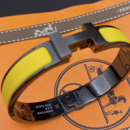 [Regal Jewels]CLIC HM SO BLACK YELLOW BRACELET