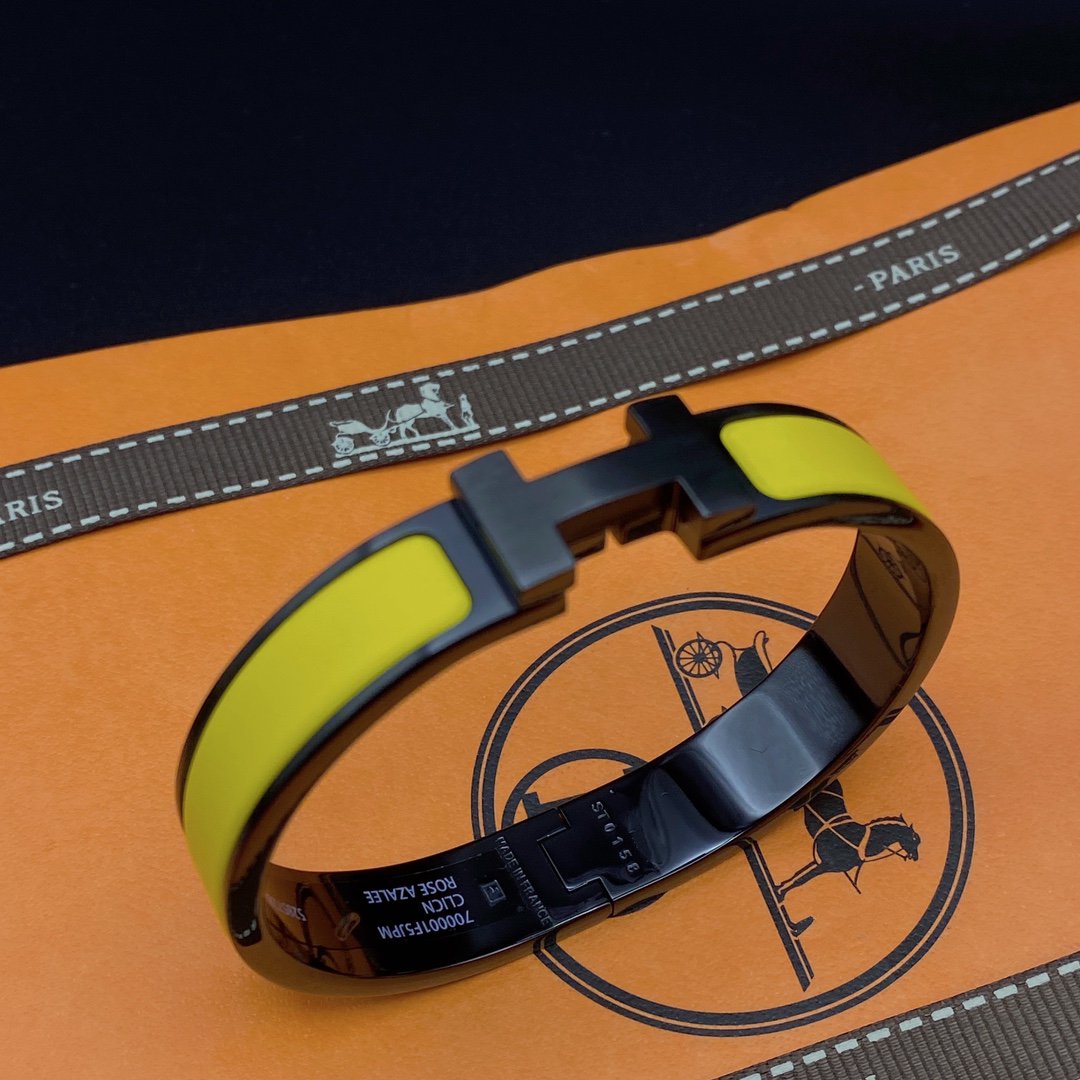 [Regal Jewels]CLIC HM SO BLACK YELLOW BRACELET