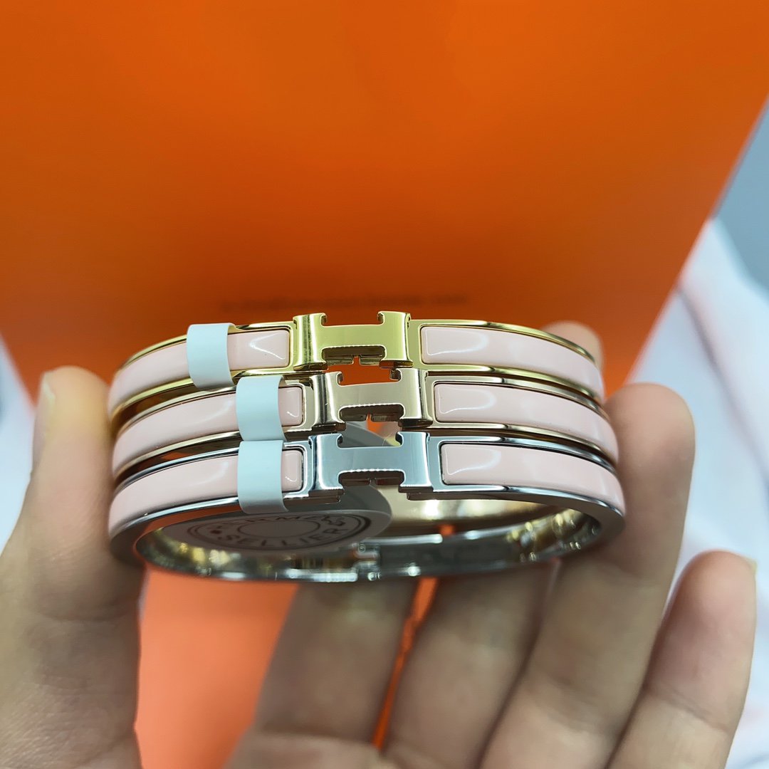 [Regal Jewels]CLASSIC HM CLIC  PINK 8MM ENAMEL BRACELET