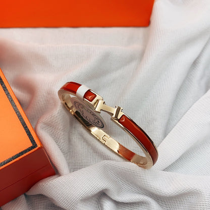 [Regal Jewels]CLASSIC HM CLIC RED 8MM ENAMEL BRACELET