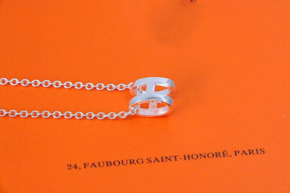 [Regal Jewels]HM NECKLACE H LETTER OVAL SERIES