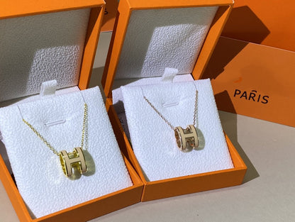 [Regal Jewels]HM CLIC YELLOW ENAMEL GOLD NECKLACE