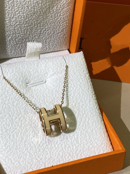 [Regal Jewels]HM CLIC YELLOW ENAMEL GOLD NECKLACE