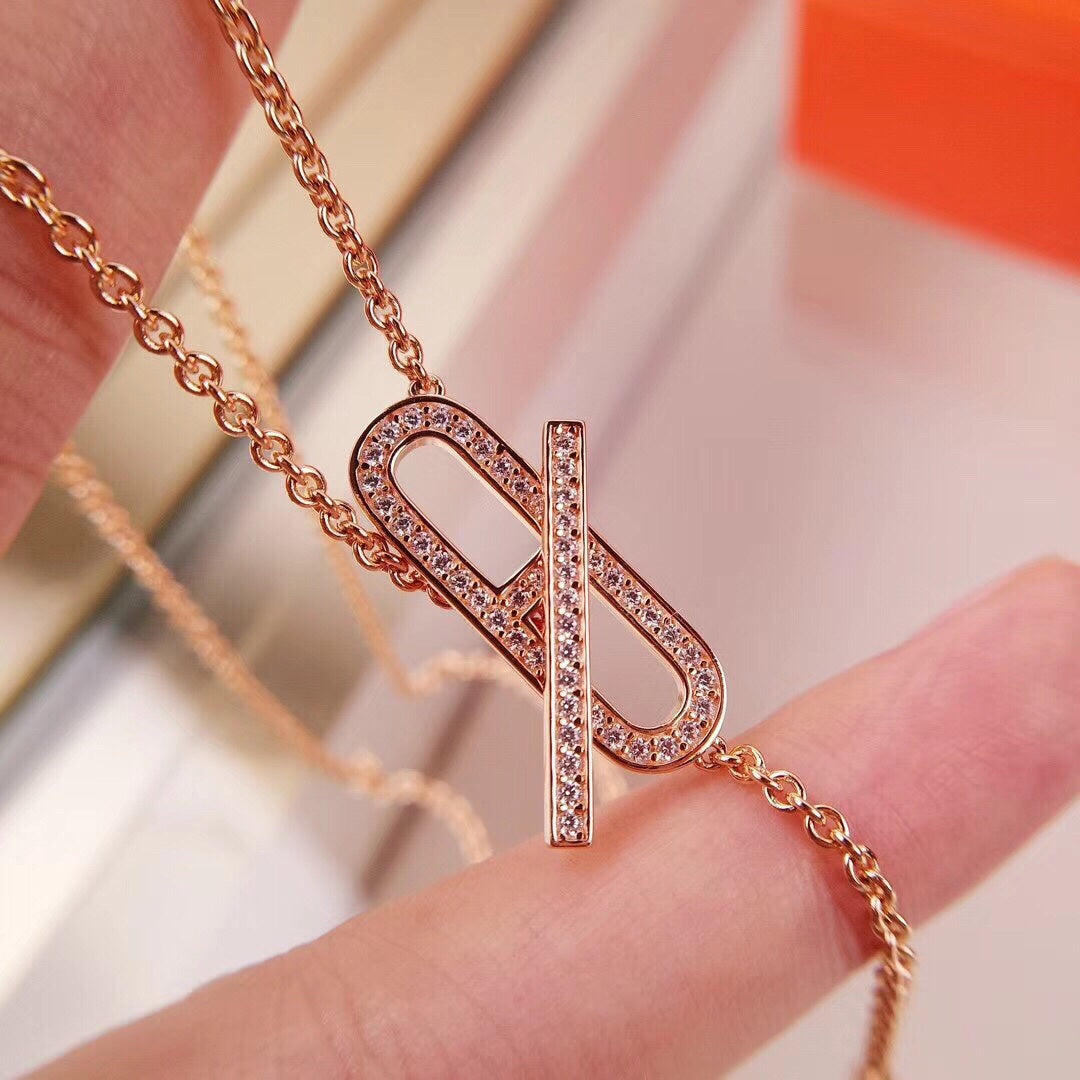 [Regal Jewels]HM FIRE PIG NOSE NECKLACE TRENDY STREET