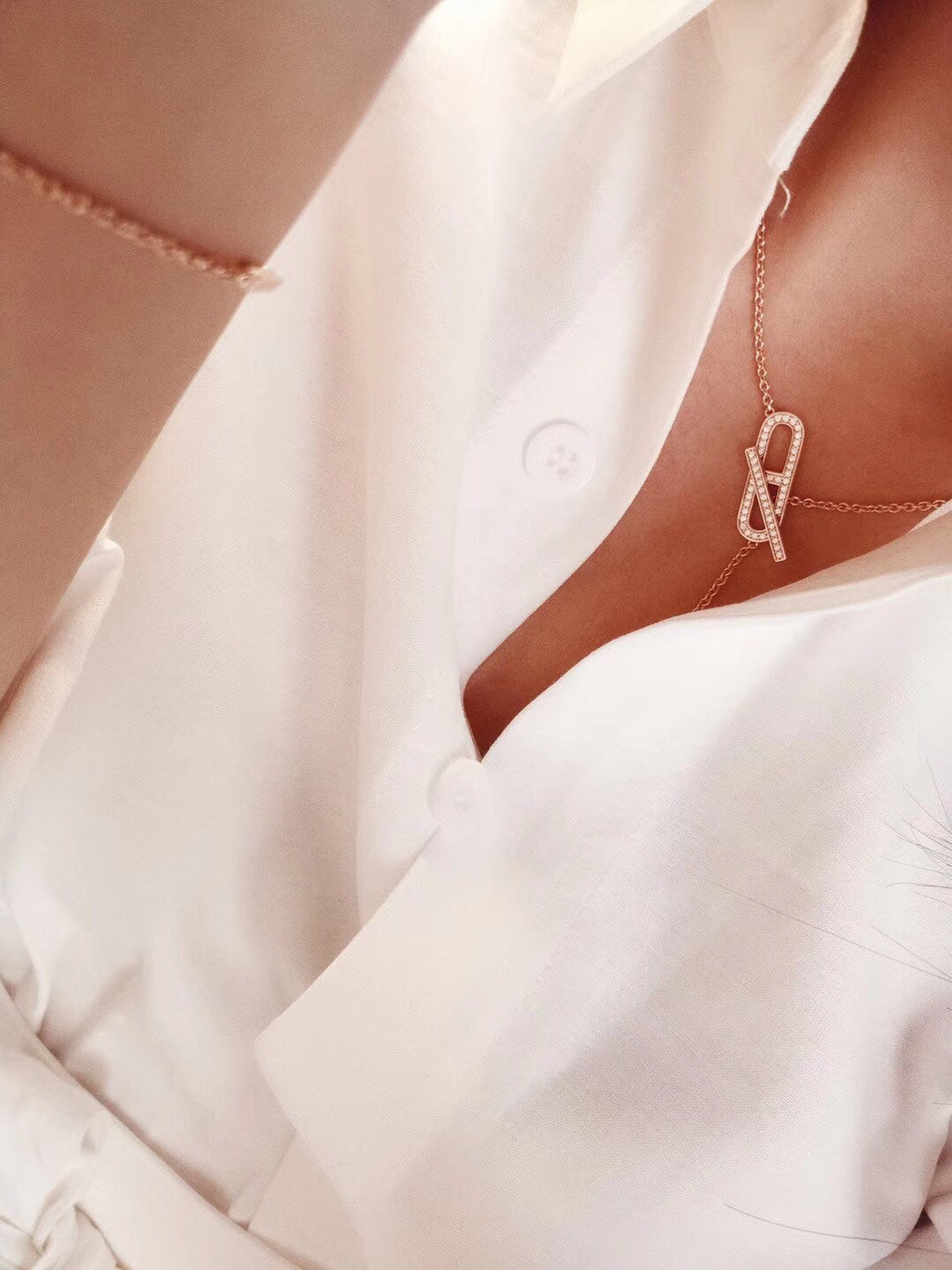 [Regal Jewels]HM FIRE PIG NOSE NECKLACE TRENDY STREET