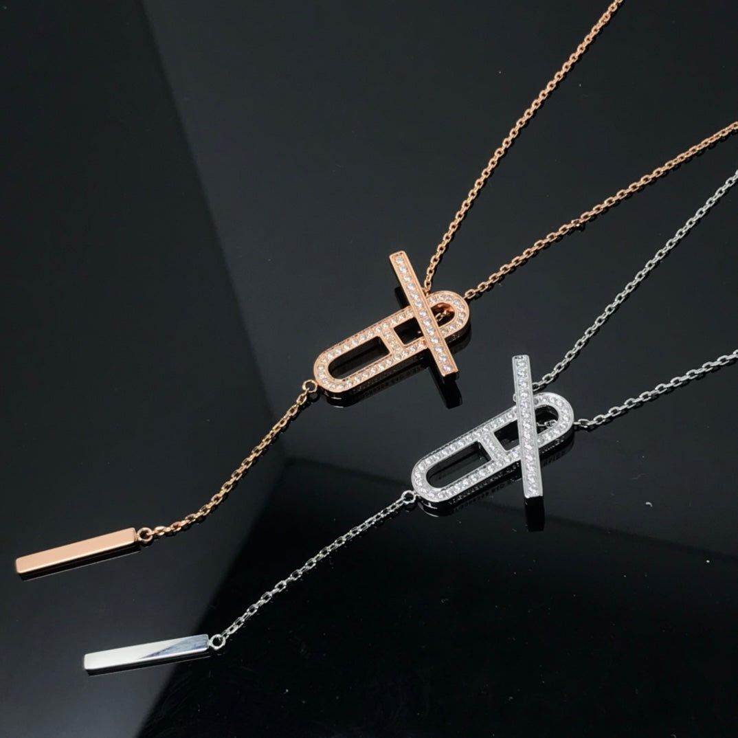 [Regal Jewels]HM NECKLACE PLATINUM ROSE GOLD DIAMOND