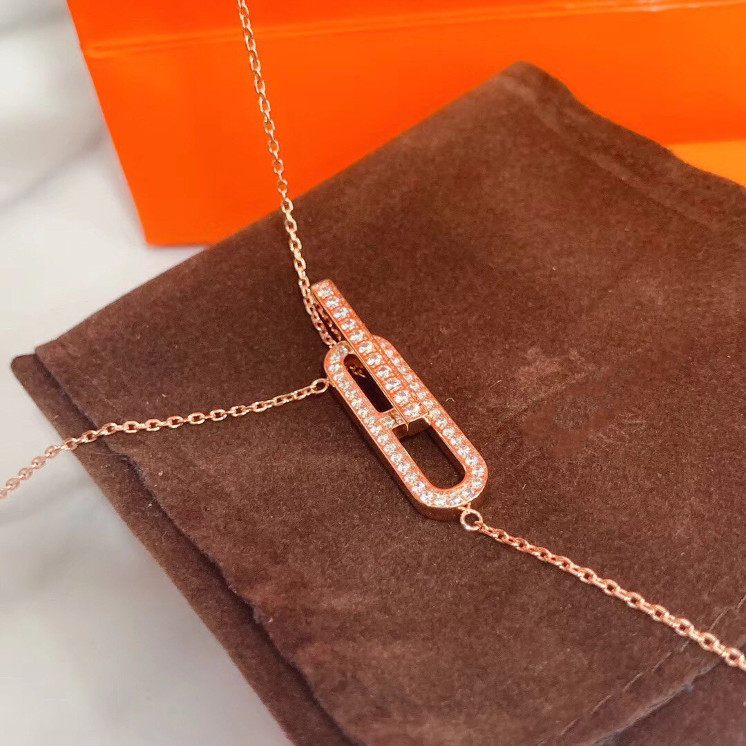 [Regal Jewels]HM NECKLACE PLATINUM ROSE GOLD DIAMOND