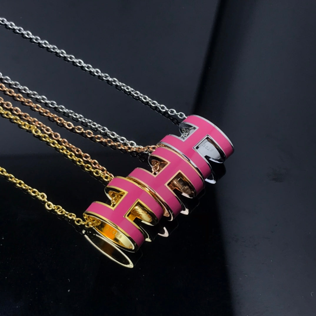 [Regal Jewels]H NECKLACE PINK