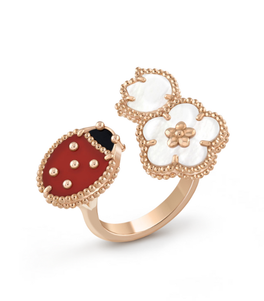 [Regal Jewels]LUCKY 3 MOTIF ROSE GOLD RING