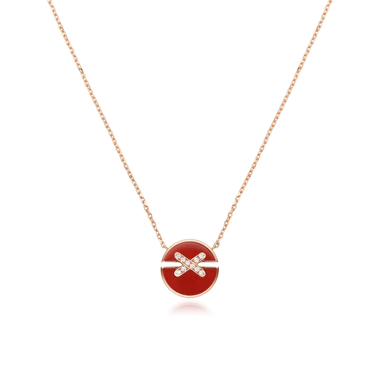 [Regal Jewels]JEUX DE ROSE GOLD DIAMOND NECKLACE
