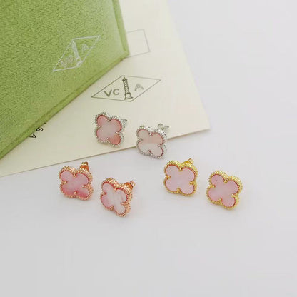 [Regal Jewels]Clover Mini Pink Earrings
