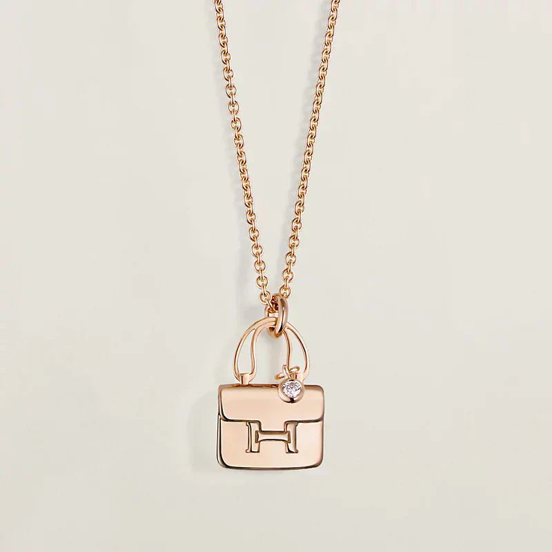 [Regal Jewels]AMULETTE PEDANT ROSE GOLD NECKLACE