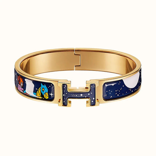 [Regal Jewels]H STAR AND MOON BRACELET 12MM
