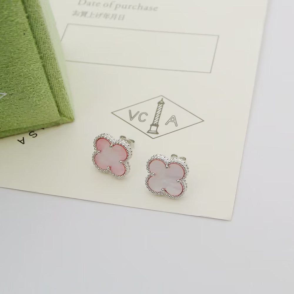 [Regal Jewels]Clover Mini Pink Earrings