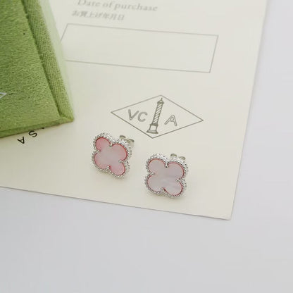 [Regal Jewels]Clover Mini Pink Earrings