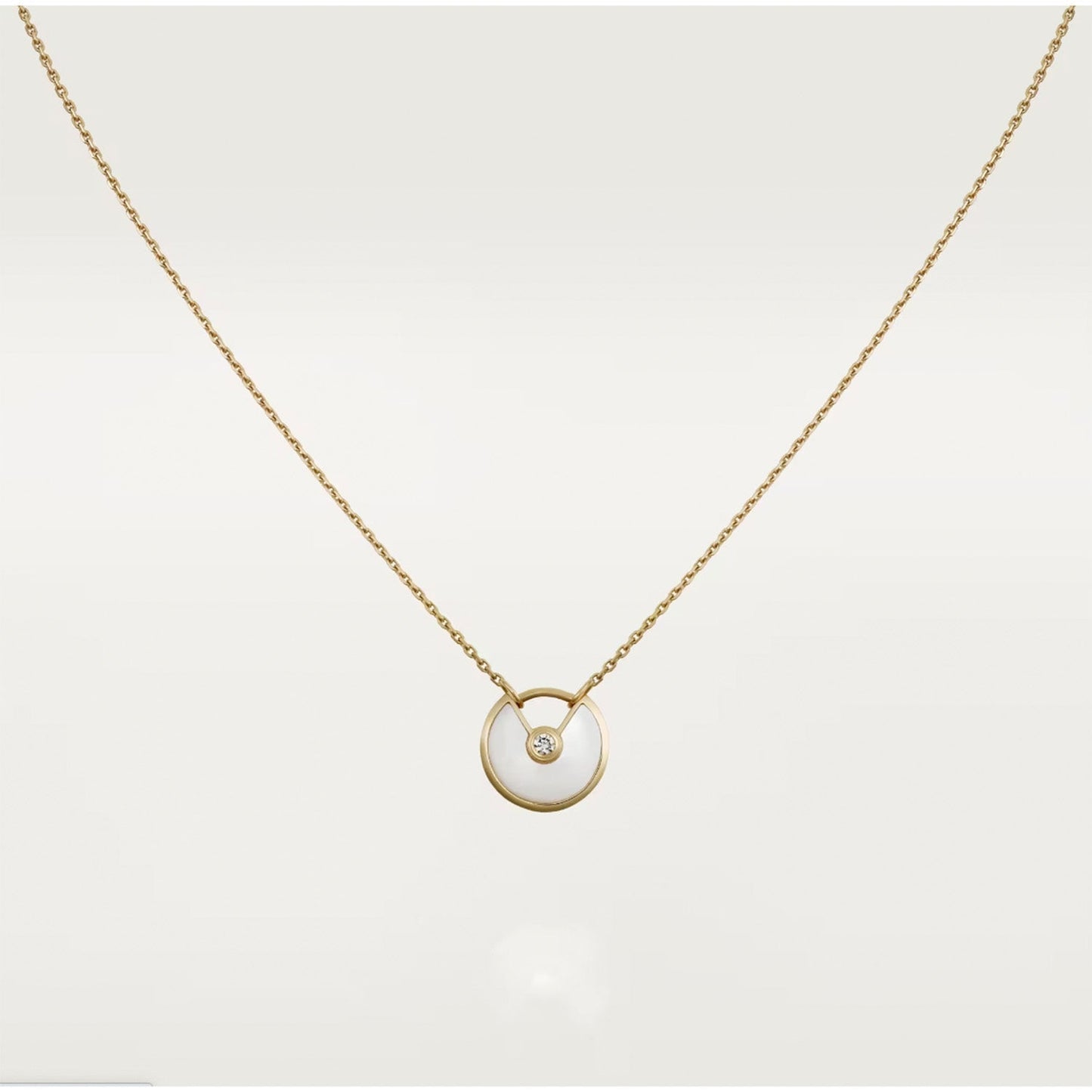 [Regal Jewels]AMULETTE ROSE GOLD MOP NECKLACE