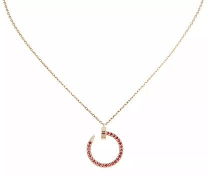[Regal Jewels]JUSTE NECKLACE GOLD RED DIAMONDS