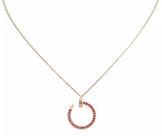 [Regal Jewels]JUSTE NECKLACE GOLD RED DIAMONDS