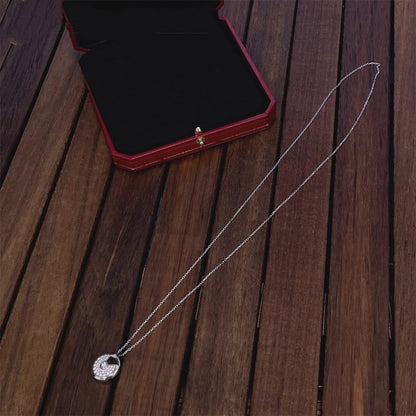 [Regal Jewels]AMULETTE SILVER FULL DIAMOND NECKLACE
