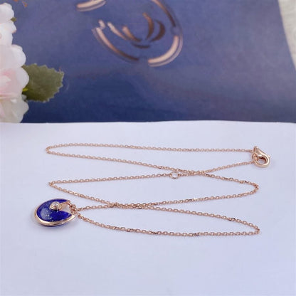 [Regal Jewels]AMULETTE ROSE GOLD AGATE NECKLACE
