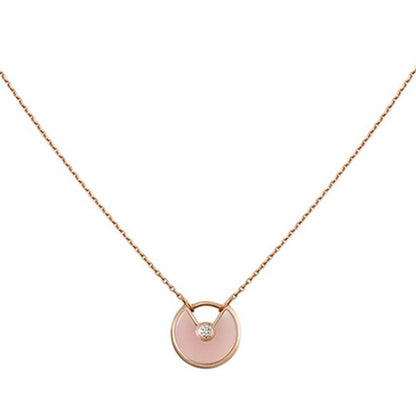 [Regal Jewels]AMULETTE ROSE GOLD PINK MOP NECKLACE