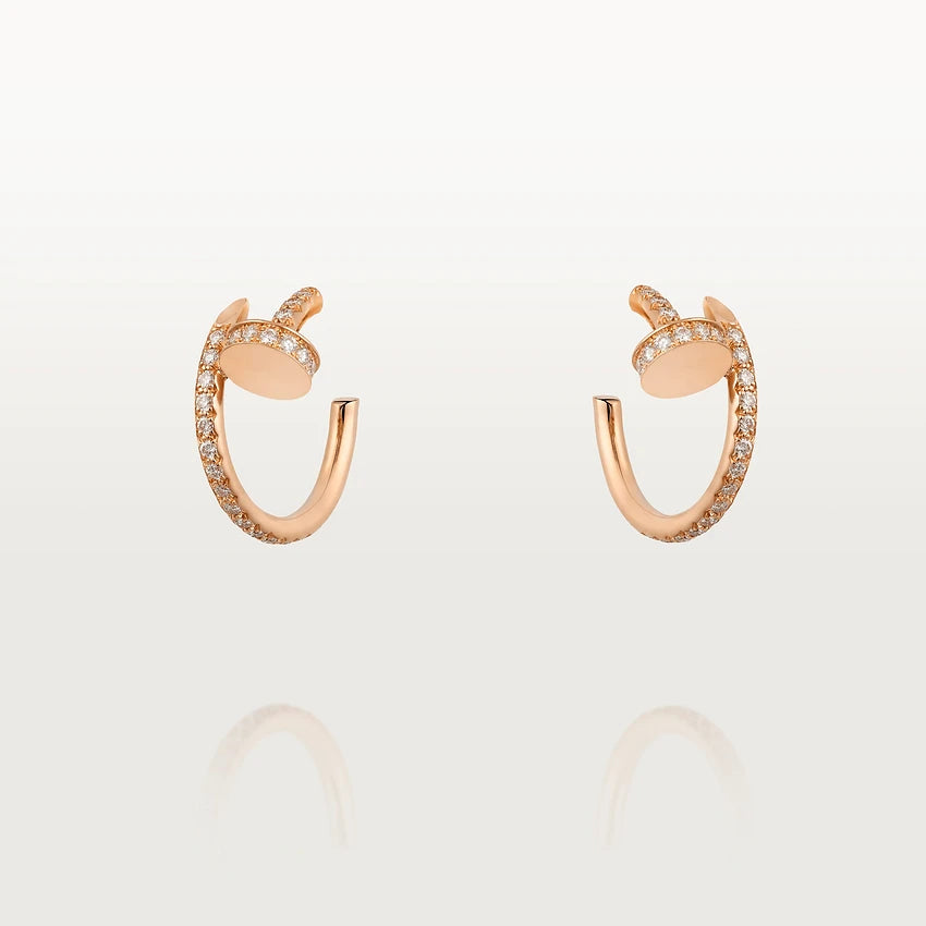 [Regal Jewels]JUSTE EARRINGS 12.75MM PINK GOLD DIAMOND