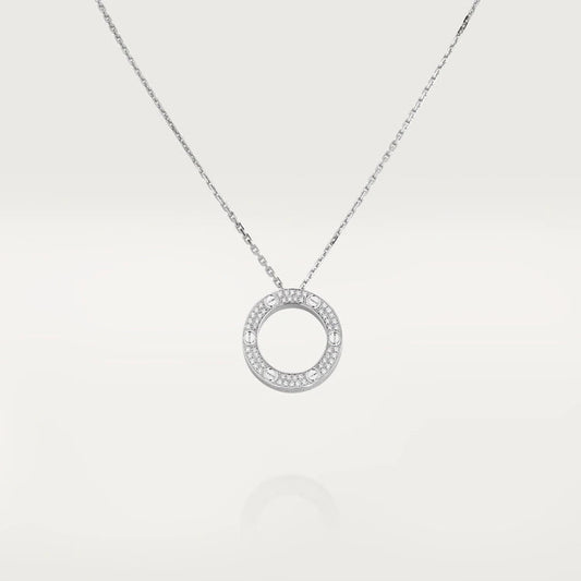 [Regal Jewels]LOVE NECKLACE ADJUSTABLE SILVER