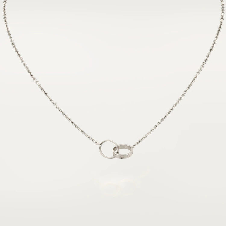 [Regal Jewels]LOVE NECKLACE PINK GOLD AND SILVER