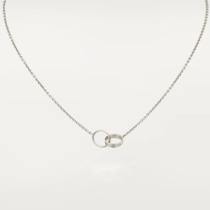 [Regal Jewels]LOVE NECKLACE PINK GOLD AND SILVER