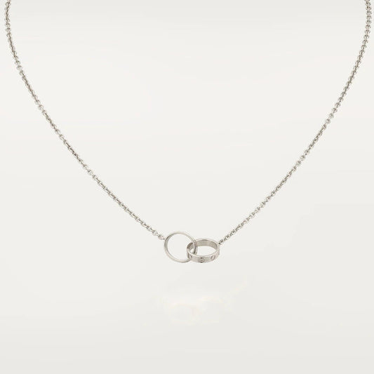 [Regal Jewels]LOVE NECKLACE PINK GOLD AND SILVER
