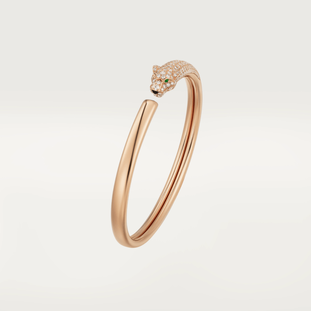 [Regal Jewels]PANTHERE ROSE GOLD DIAMOND OPEN BRACELET