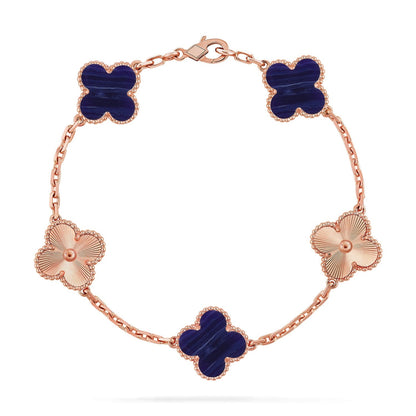 [Regal Jewels]CLOVER 5 MOTIF PURPLE STRIPES BRACELET COLLECTION