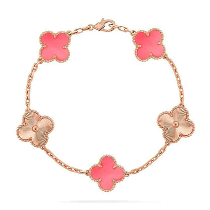 [Regal Jewels]CLOVER 5 MOTIFS  PINK MOP BRACELET COLLECTION