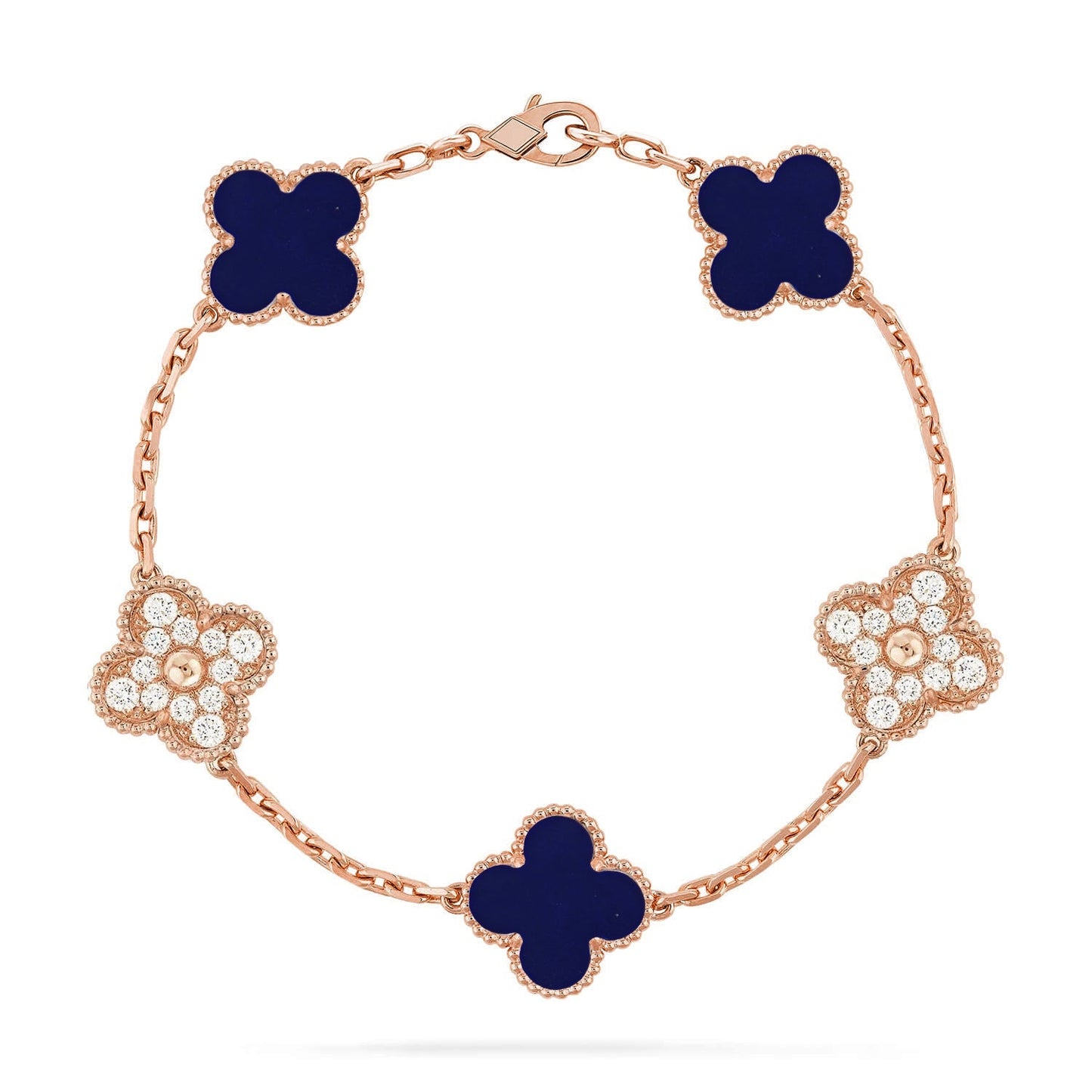 [Regal Jewels]CLOVER 5 MOTIF LAPIS LAZULI BRACELET COLLECTION