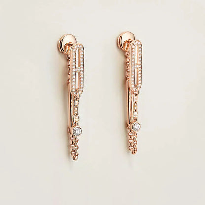 [Regal Jewels]CHAINE CHAOS DIAMOND DROP EARRINGS
