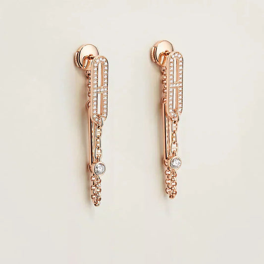 [Regal Jewels]CHAINE CHAOS DIAMOND DROP EARRINGS