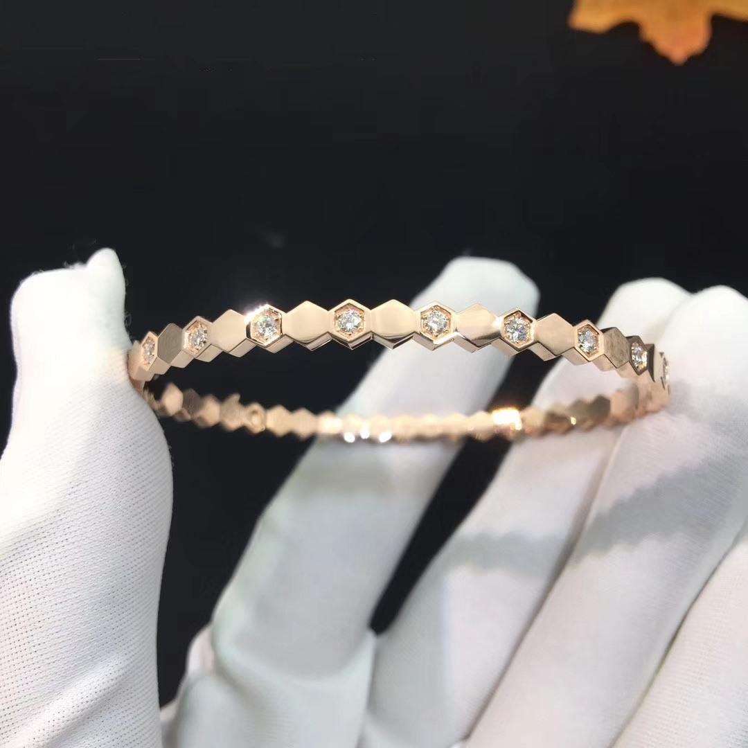 [Regal Jewels]BEE LOVE PINK GOLD DIAMOND BRACELET