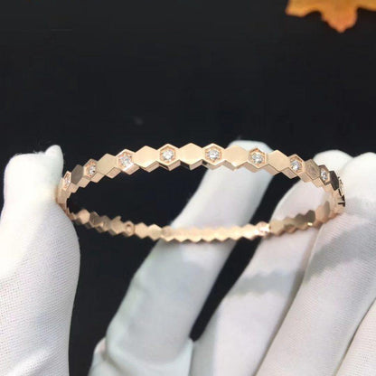 [Regal Jewels]BEE LOVE PINK GOLD DIAMOND BRACELET