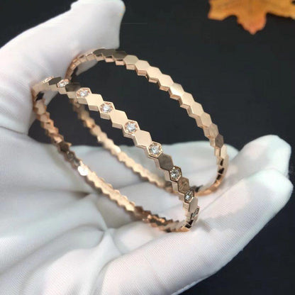 [Regal Jewels]BEE LOVE PINK GOLD DIAMOND BRACELET