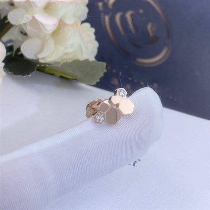 [Regal Jewels]BEE LOVE PINK GOLD DIAMOND EARRINGS