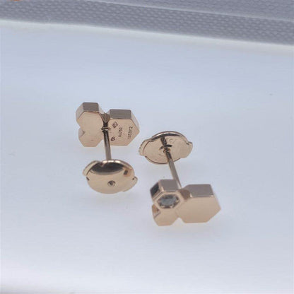 [Regal Jewels]BEE LOVE PINK GOLD DIAMOND EARRINGS
